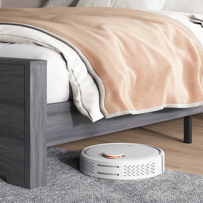 Edison Bed Frame with Reading Lights - Smoky Grey