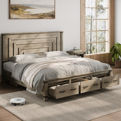 Quin Bed Frame Farmhouse Storage Bed