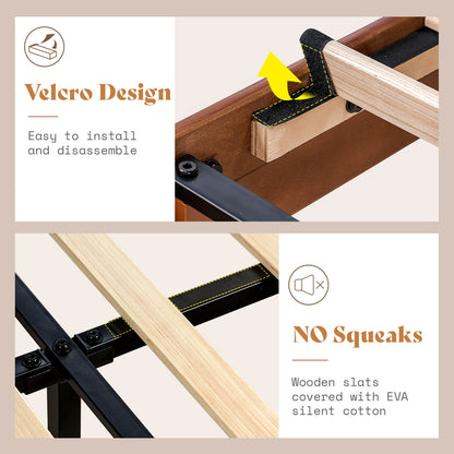 Fremont King Solid Wood Bed Frame -Light Brown