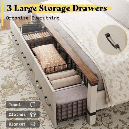 Quin Bed Frame Farmhouse Storage Bed Amerlife
