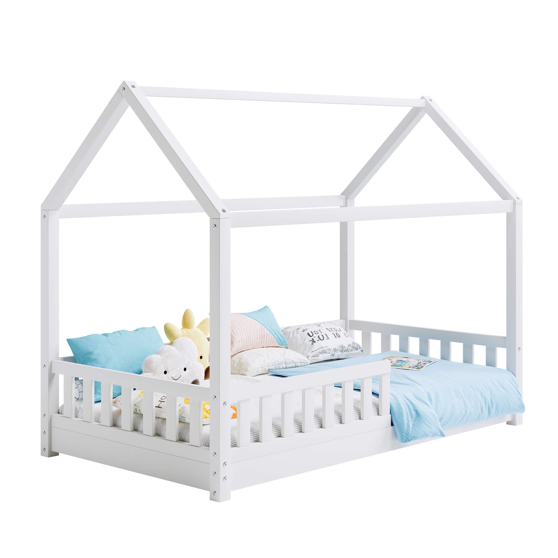 Jocisland Twin Montessori Kids House Bed - White
