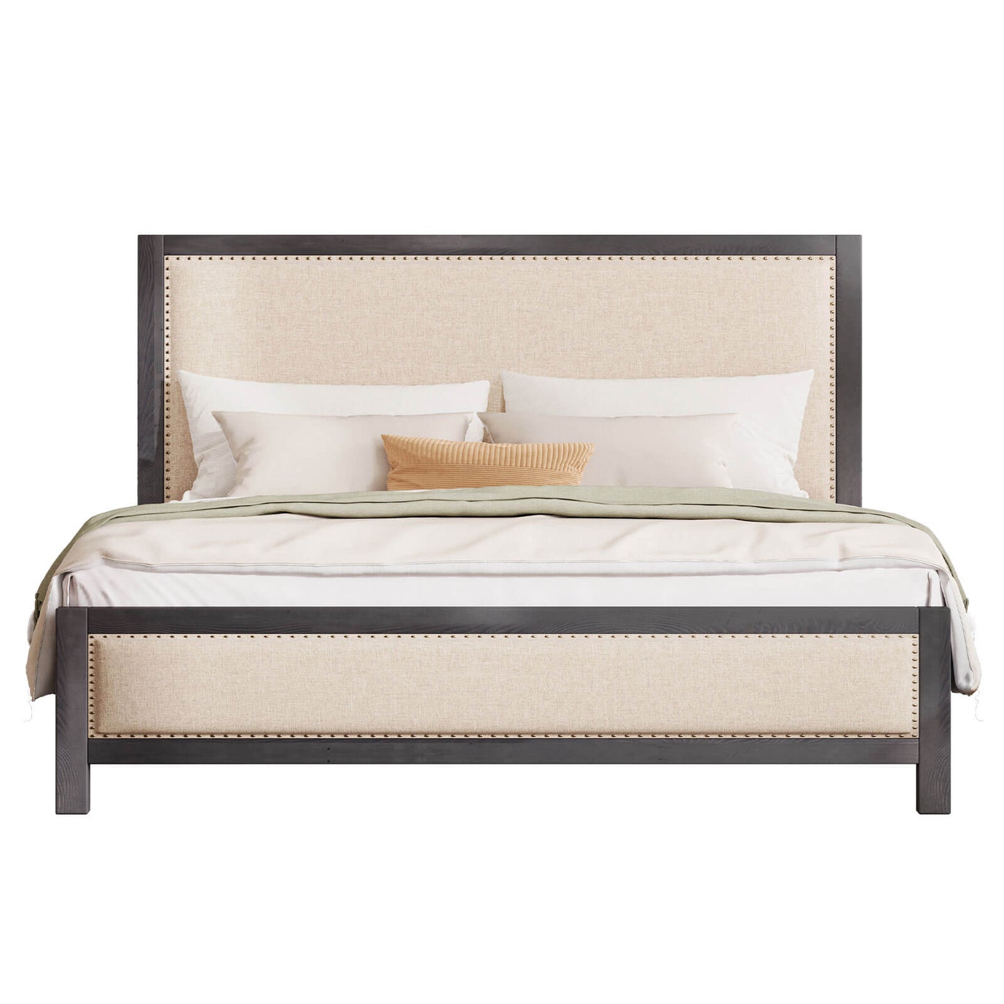 Graystone Solid Wood Bed Frame - Amerlife - King-Rustic-Blue