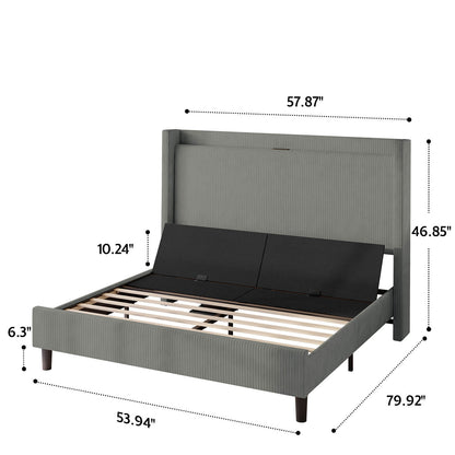 Serena Electric bed frame with head incline - F -Dark-Grey - Amerlife