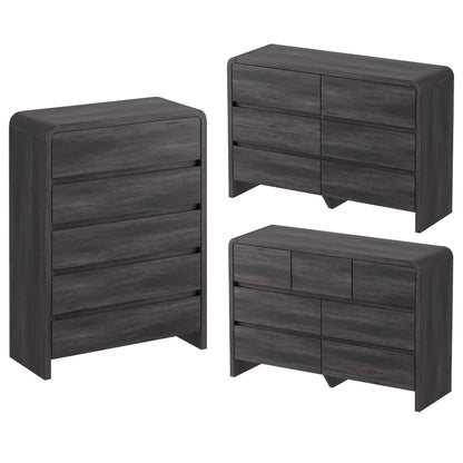 Garyon Modern Bedroom Furniture Set -5+6+7Black