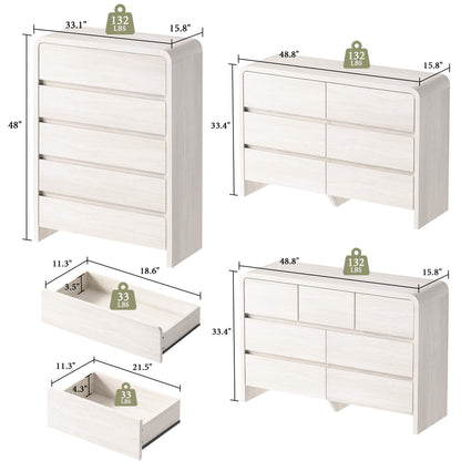 Garyon Modern Bedroom Furniture Set -5+6+7White