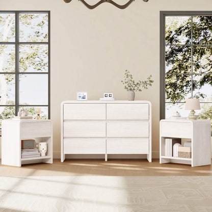 Garyon Modern Bedroom Furniture Set -6+2White