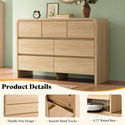 Garyon Modern Bedroom Furniture Set -7+2LightOak