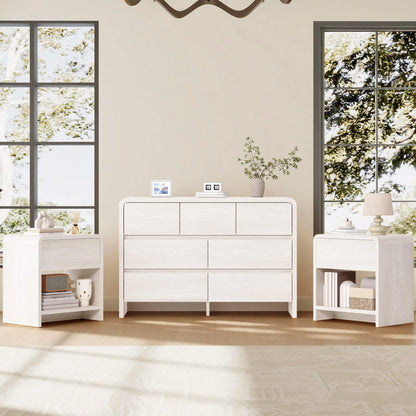 Garyon Modern Bedroom Furniture Set -7+2White