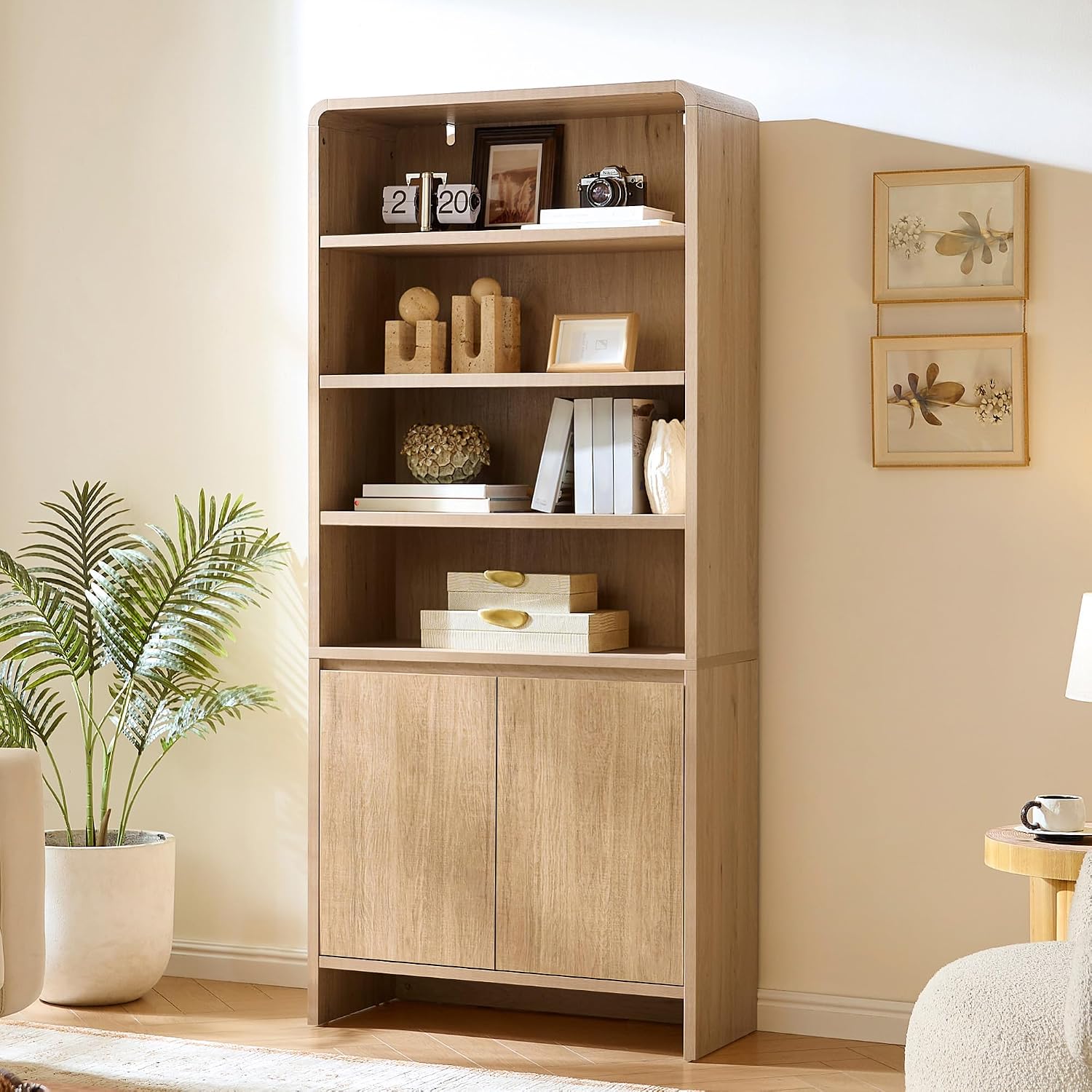 Arcova 71" Tall Bookshelf Amerlife Nature Oak