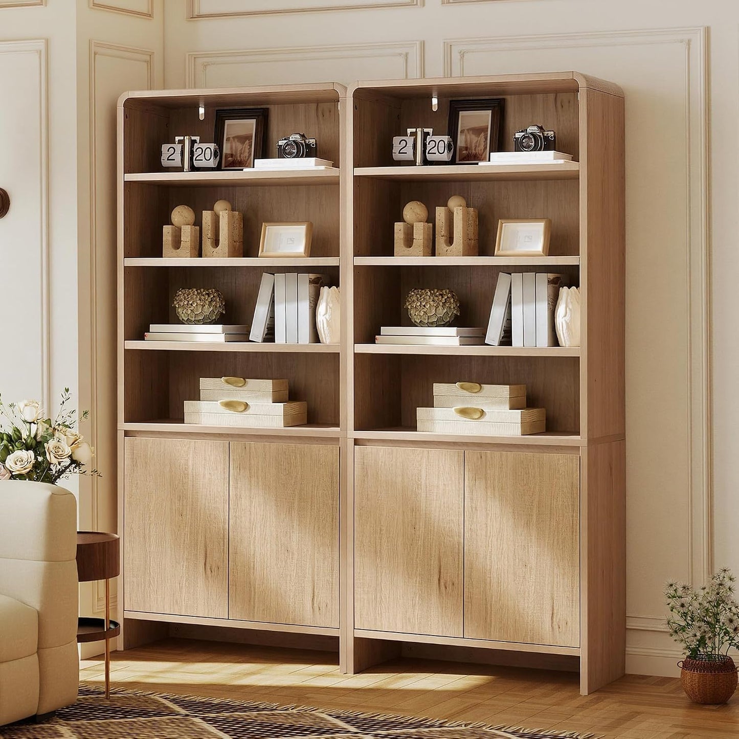 Arcova 71" Tall Bookshelf Amerlife Nature Oak