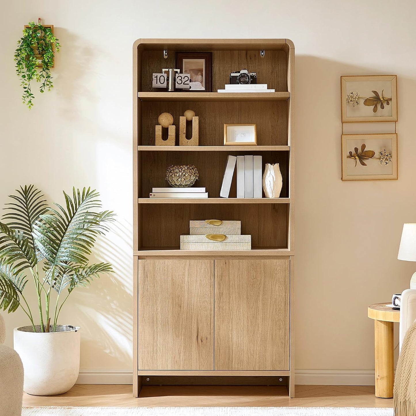 Arcova 71" Tall Bookshelf Amerlife Nature Oak