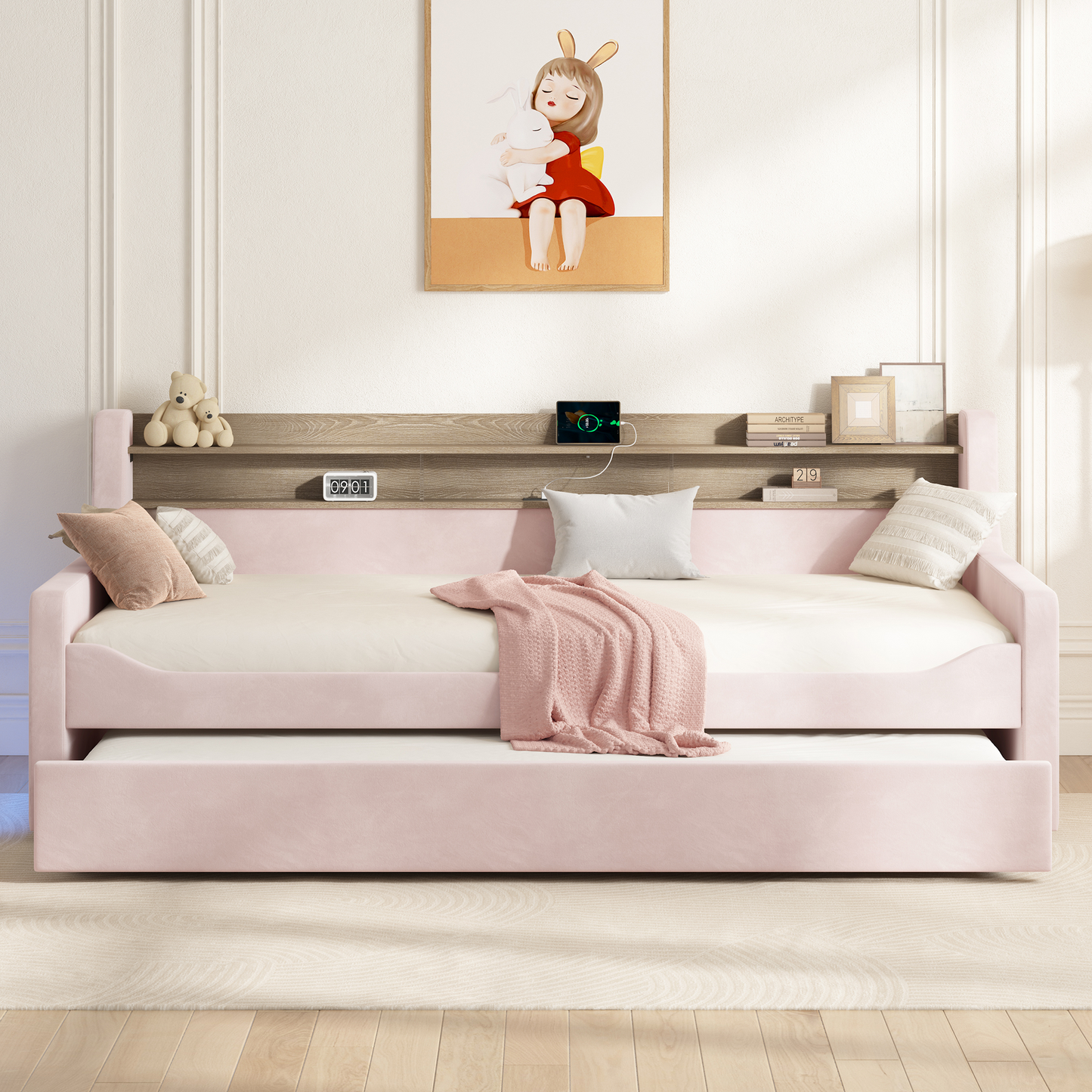 Bouff Bed Frame - Pink