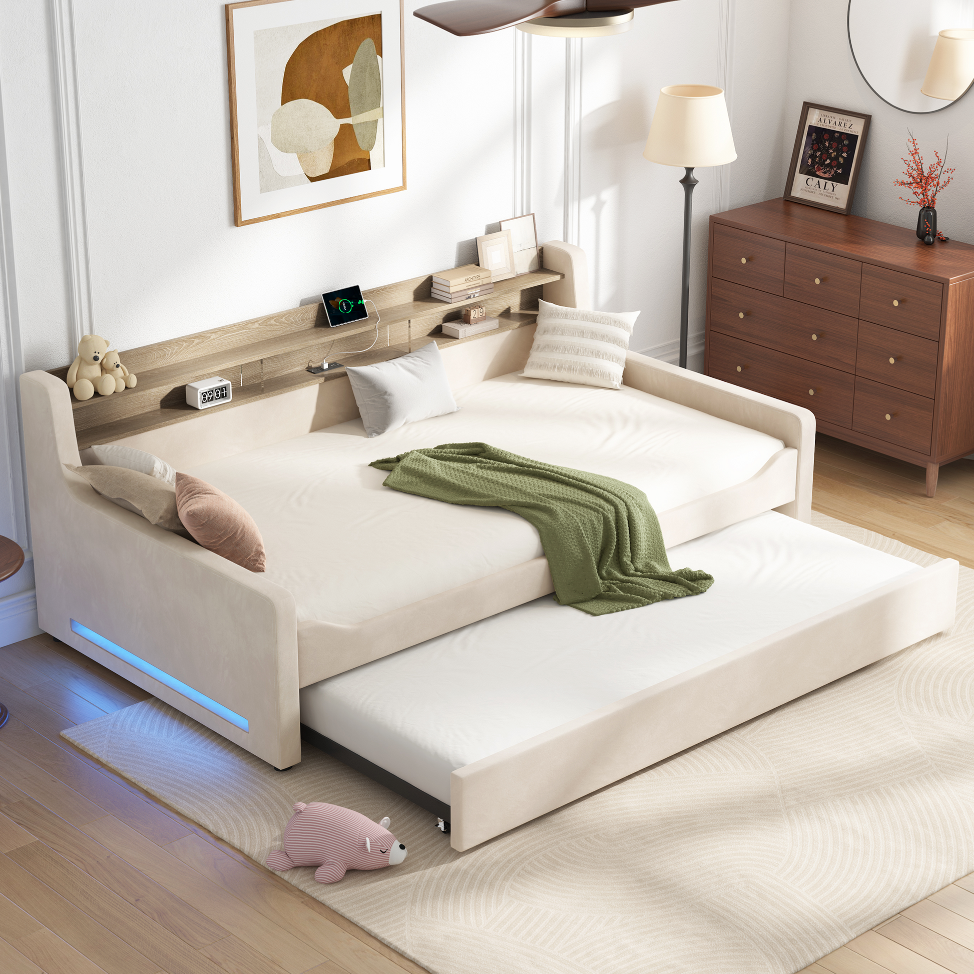 Bouff Bed Frame - Cream