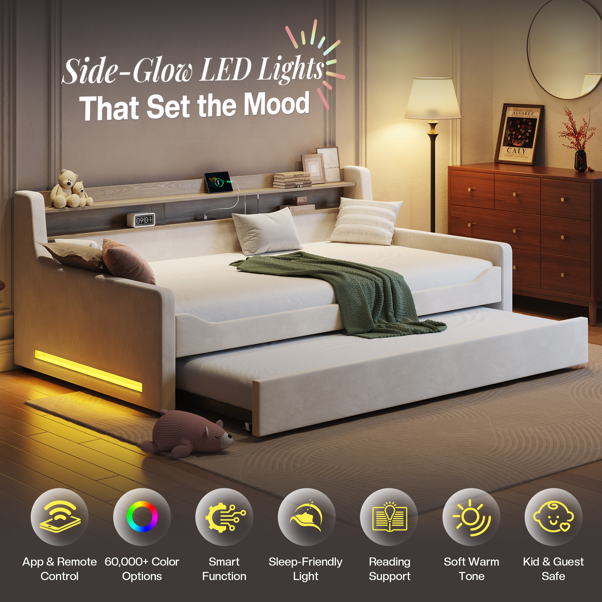 Bouff Bed Frame - Cream