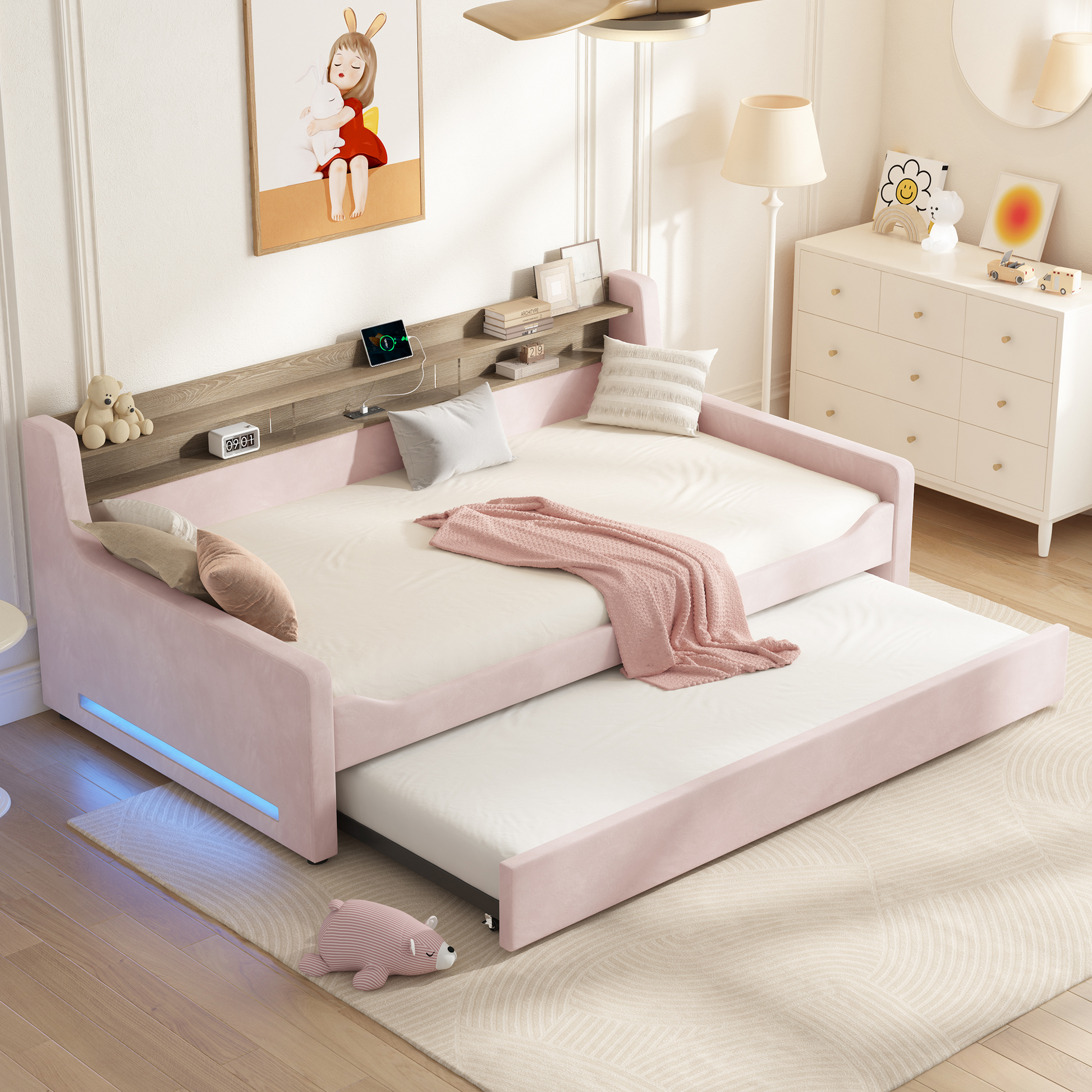 Bouff Bed Frame - Pink