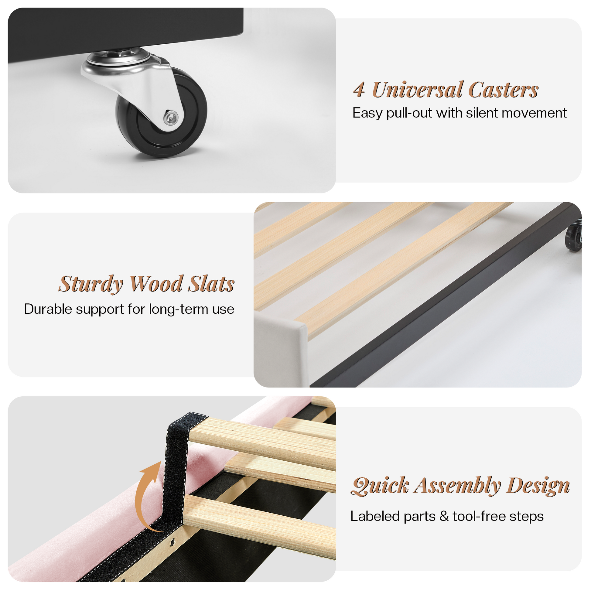Bouff Bed Frame - Pink