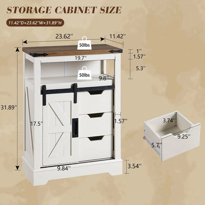 Bourbon CBV013 Rustic Oak & White