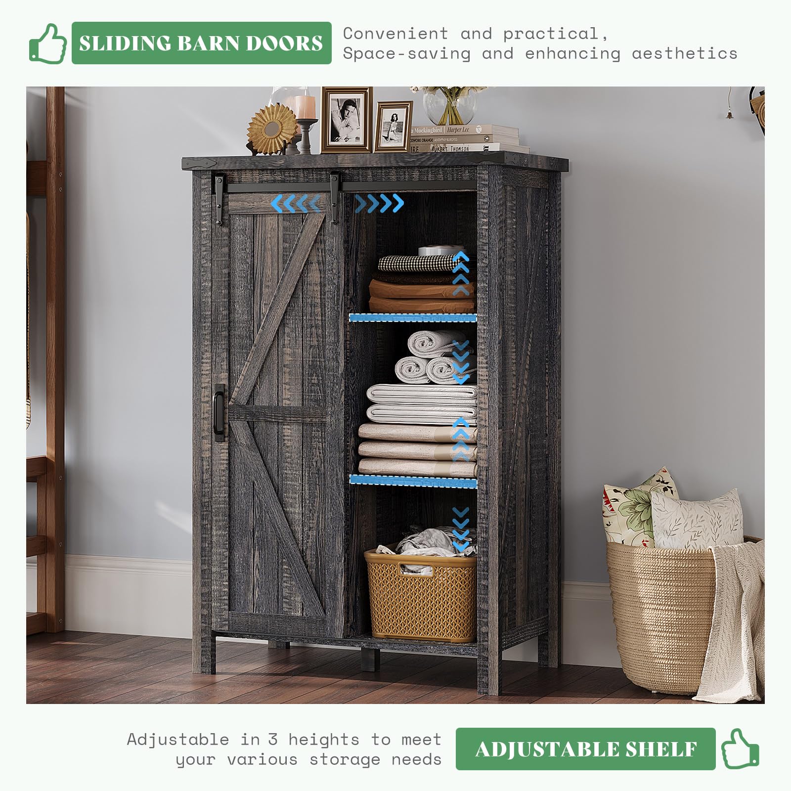 Marlowe Farmhouse Dresser Set Amerlife Black Oak