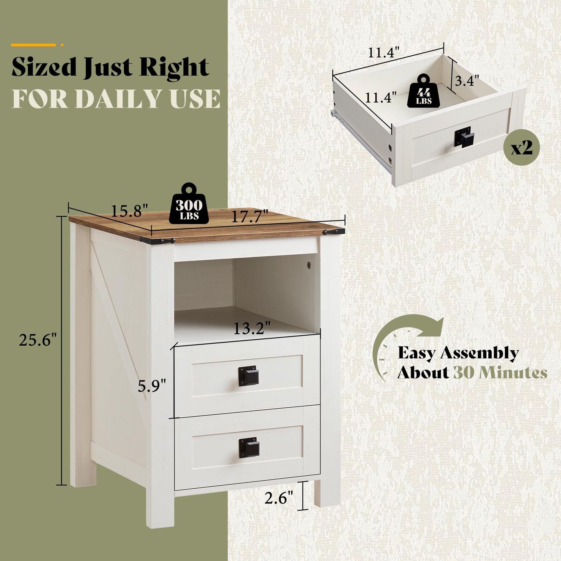 Farmhouse Bedroom Set with Storage Amerlife  Bedroom Furniture Sets Distressed White