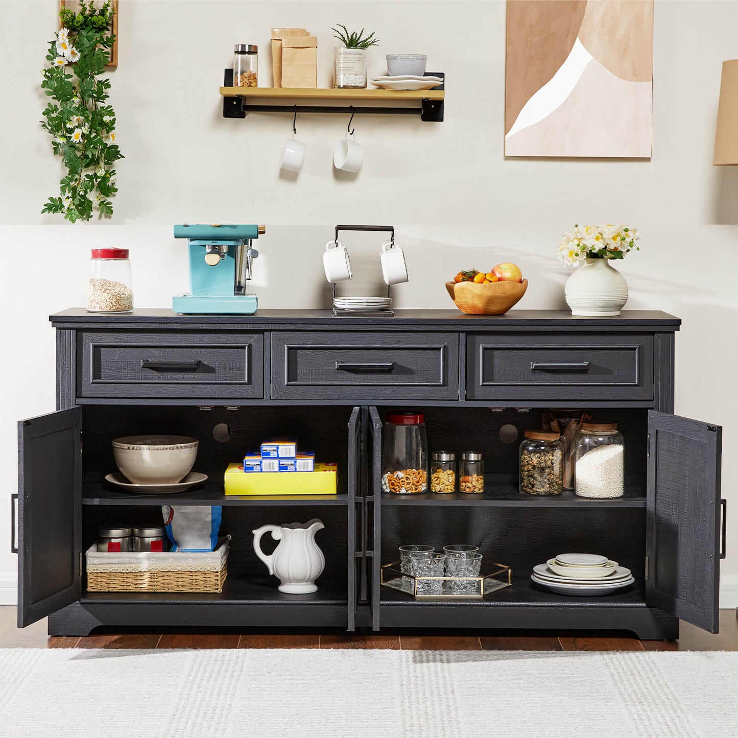 CBS102 Leicester Sideboard Black