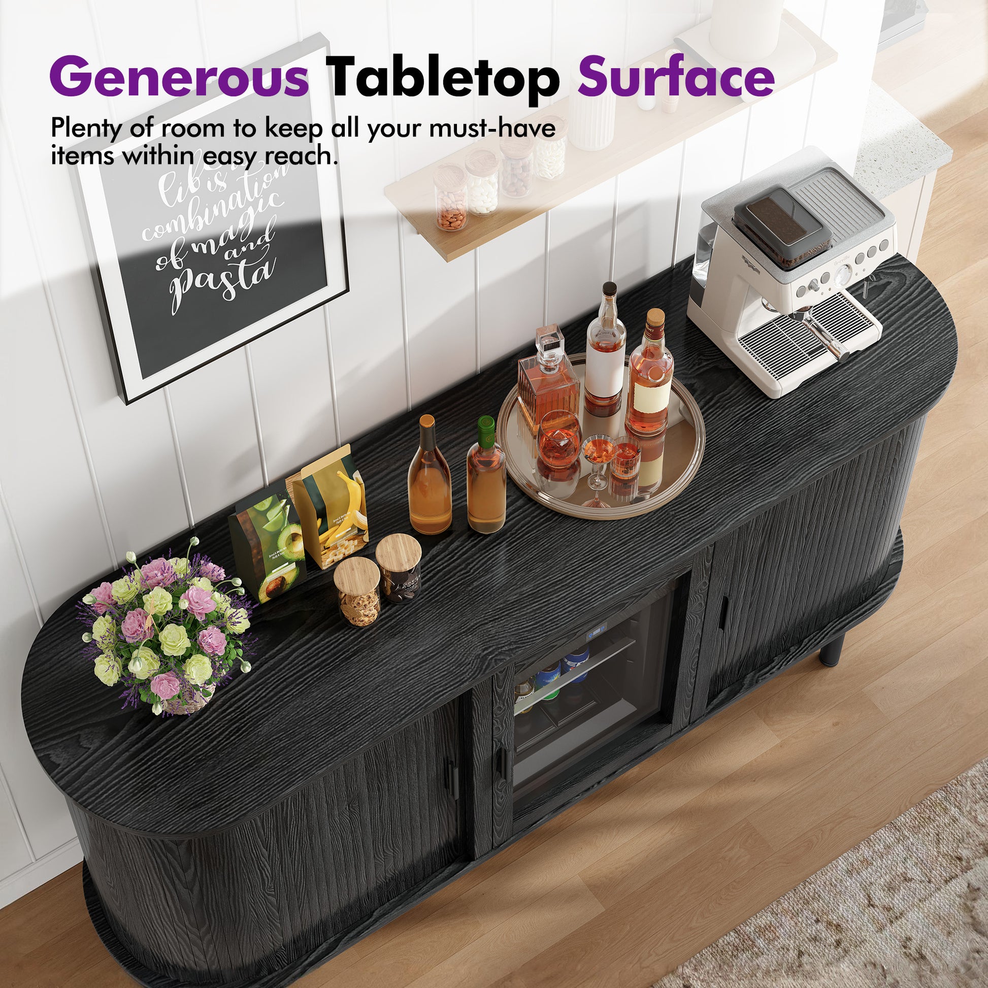 Roll Coffee Bar Cabinet