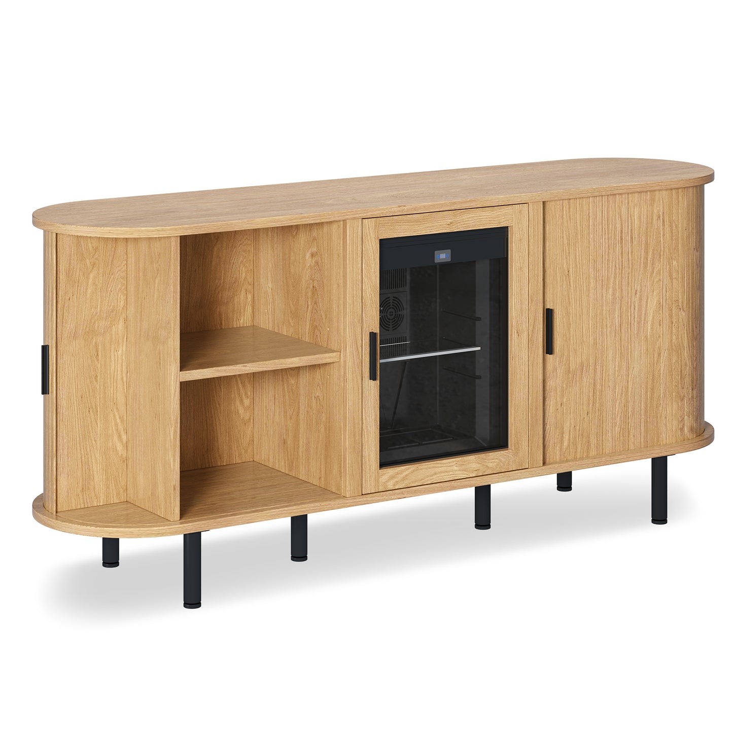 Roll Coffee Bar Cabinet Natural Oak