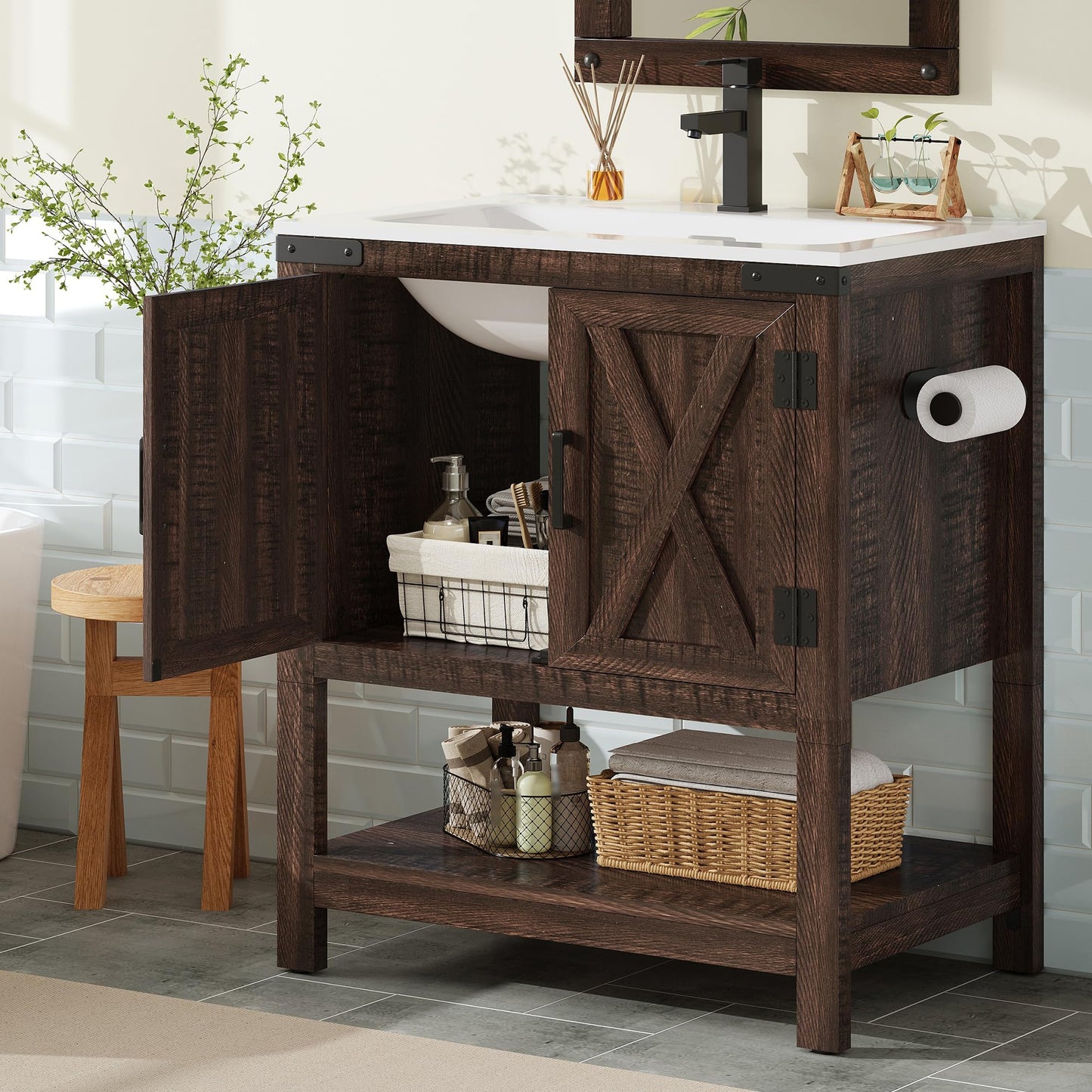 Calverton Rustic Brown 30”
