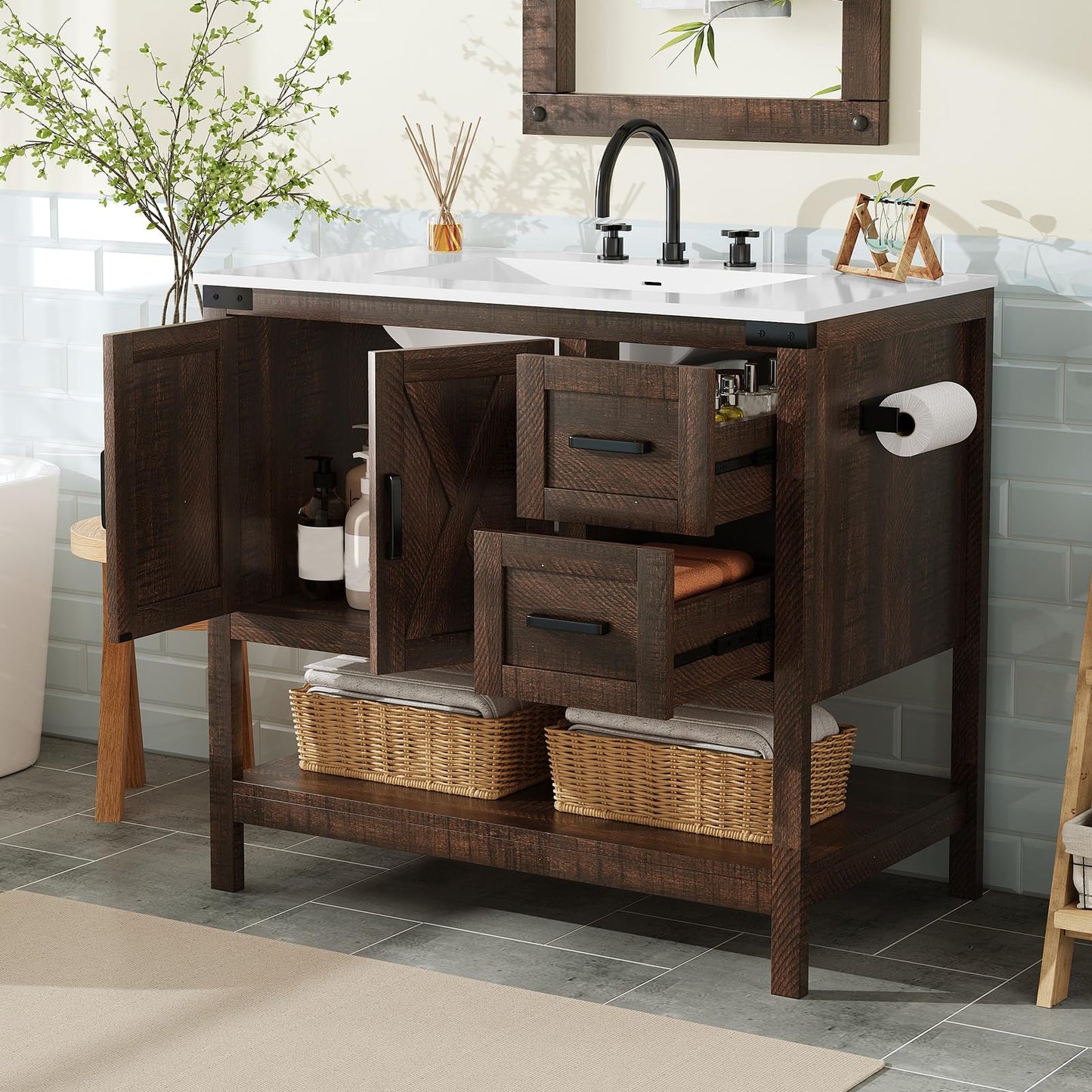 Calverton Rustic Brown 36”