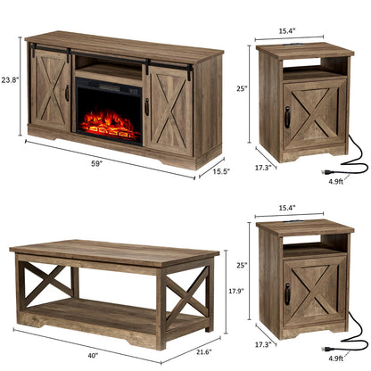 Renner Farmhouse 5-Piece Table Set