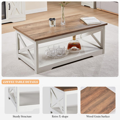 Whicket Farmhouse 5-Piece Living Room Set Amerlife