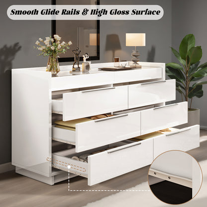 Kino 8-Drawers Dresser Amerlife White