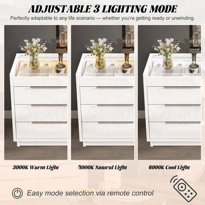 Kino 8-Drawers Dresser Amerlife White