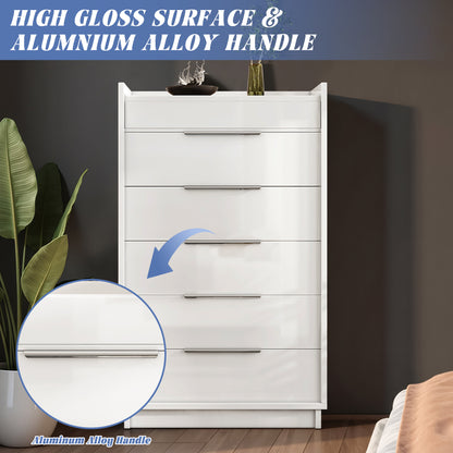Kino 5-Drawers Dresser Amerlife White