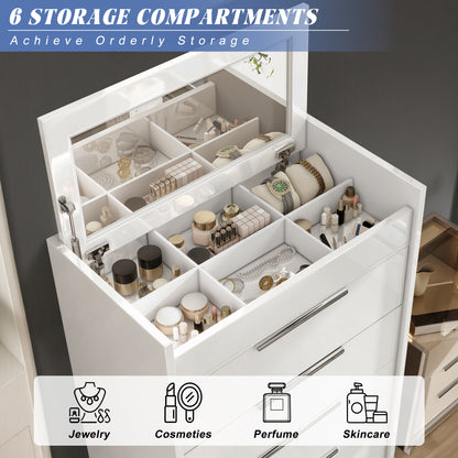 Kino 5-Drawers Dresser Amerlife White