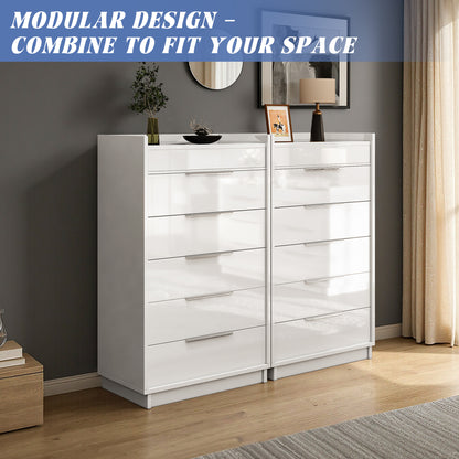 Kino 5-Drawers Dresser Amerlife White