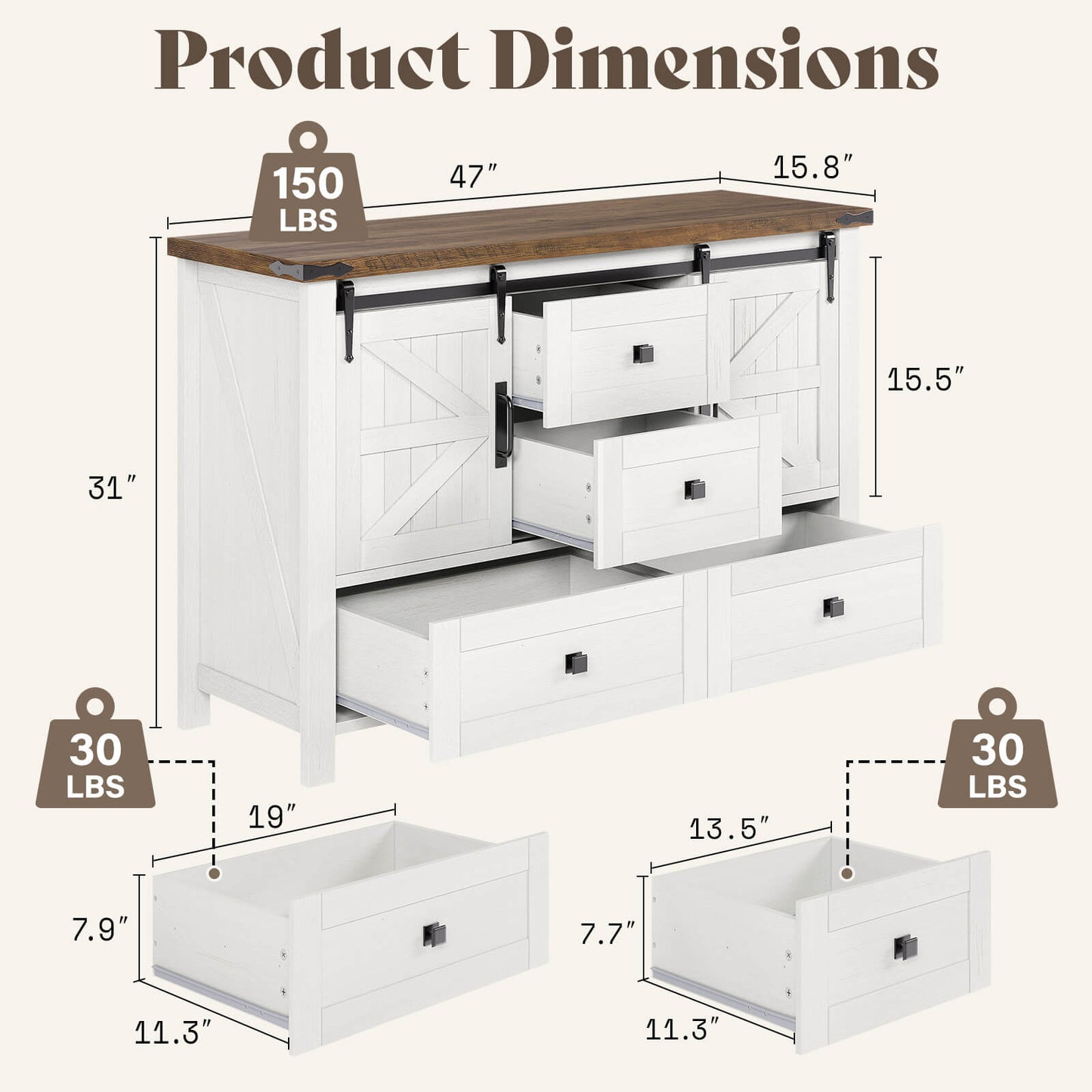 CNS119 Marlowe Rustic White