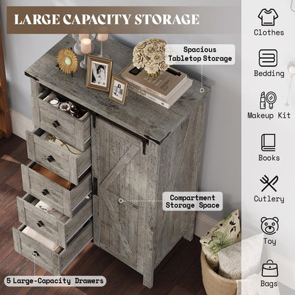 Marlowe Farmhouse Dresser Set Amerlife Rustic Gray