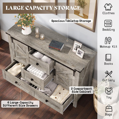 Marlowe Farmhouse Dresser Set Amerlife Rustic Gray