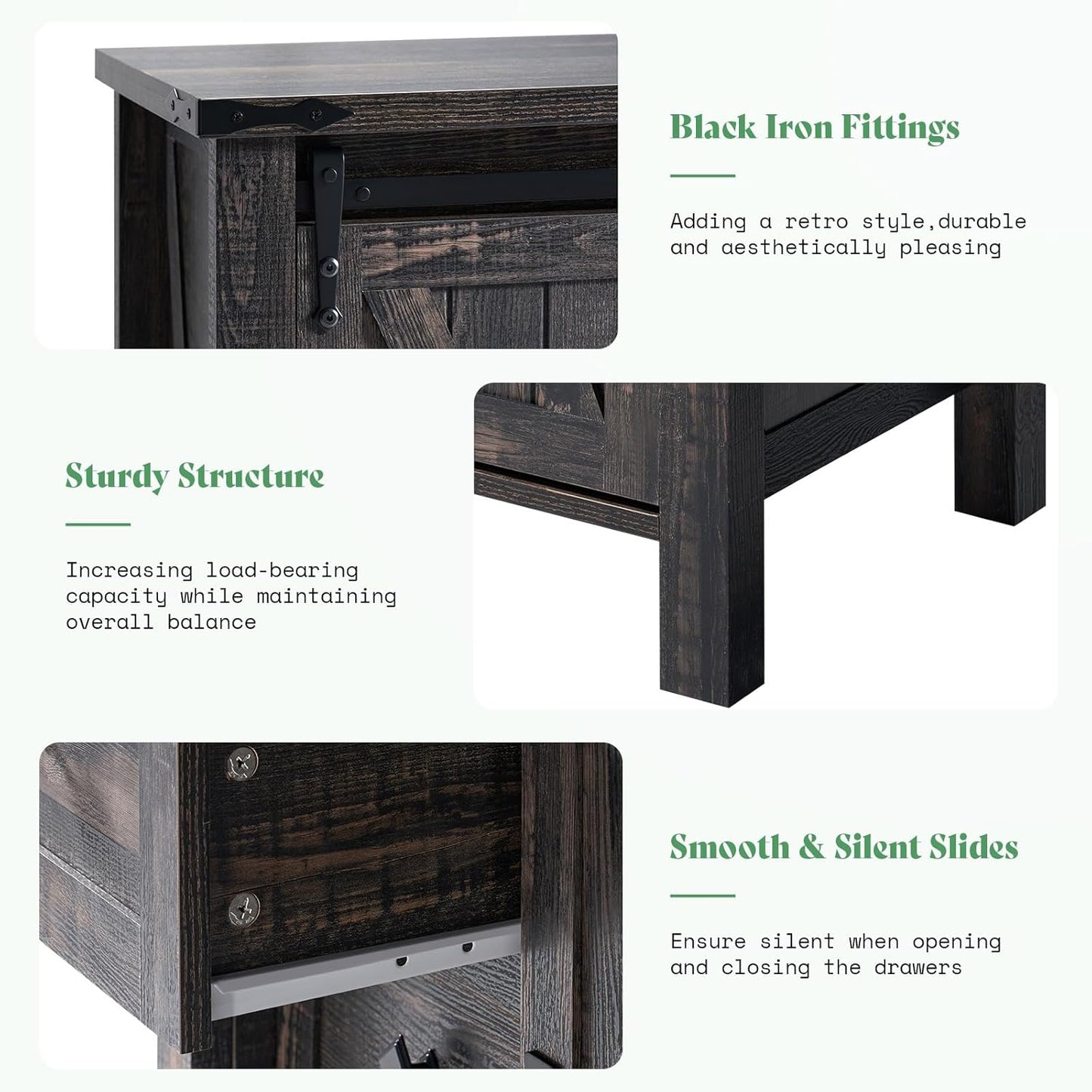 Marlowe 5-Drawer Dresser Black Oak