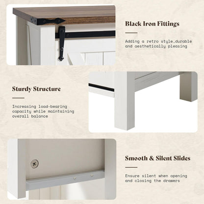 Marlowe 5-Drawer Dresser Distressed White