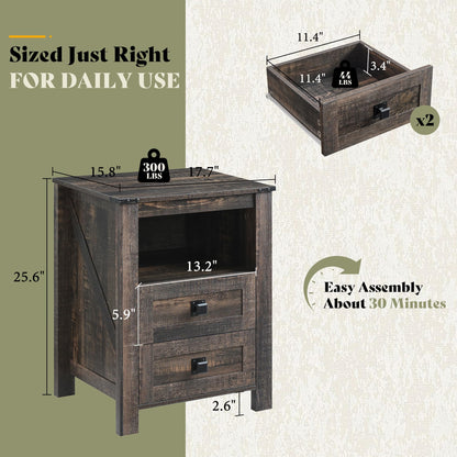 Marlowe Farmhouse Storage Set Amerlife Black Oak
