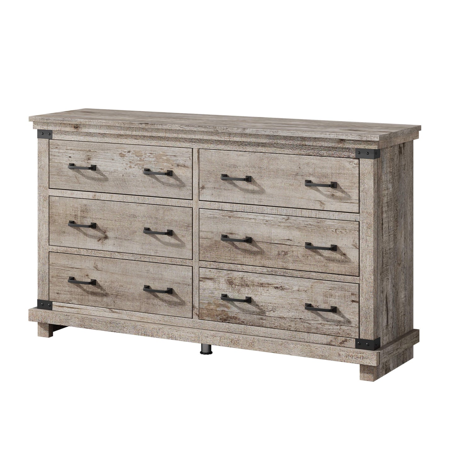 Quin 6-Drawers Dresser Light Grey