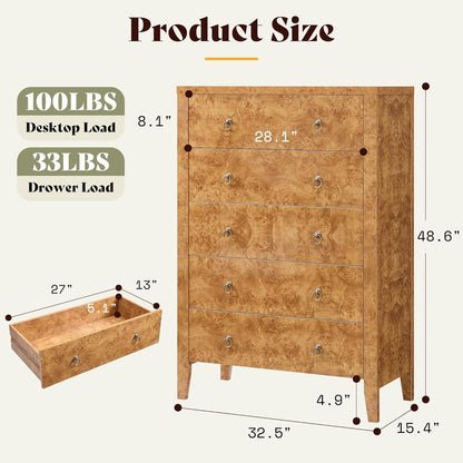 Burl Mid-Century Bedroom Set Amerlife Yellow