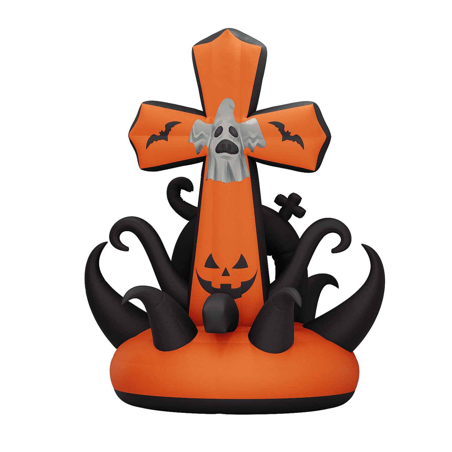 Giant Halloween Inflatable Ghost & Pumpkin-Pumpkin Cross-26.2 FT