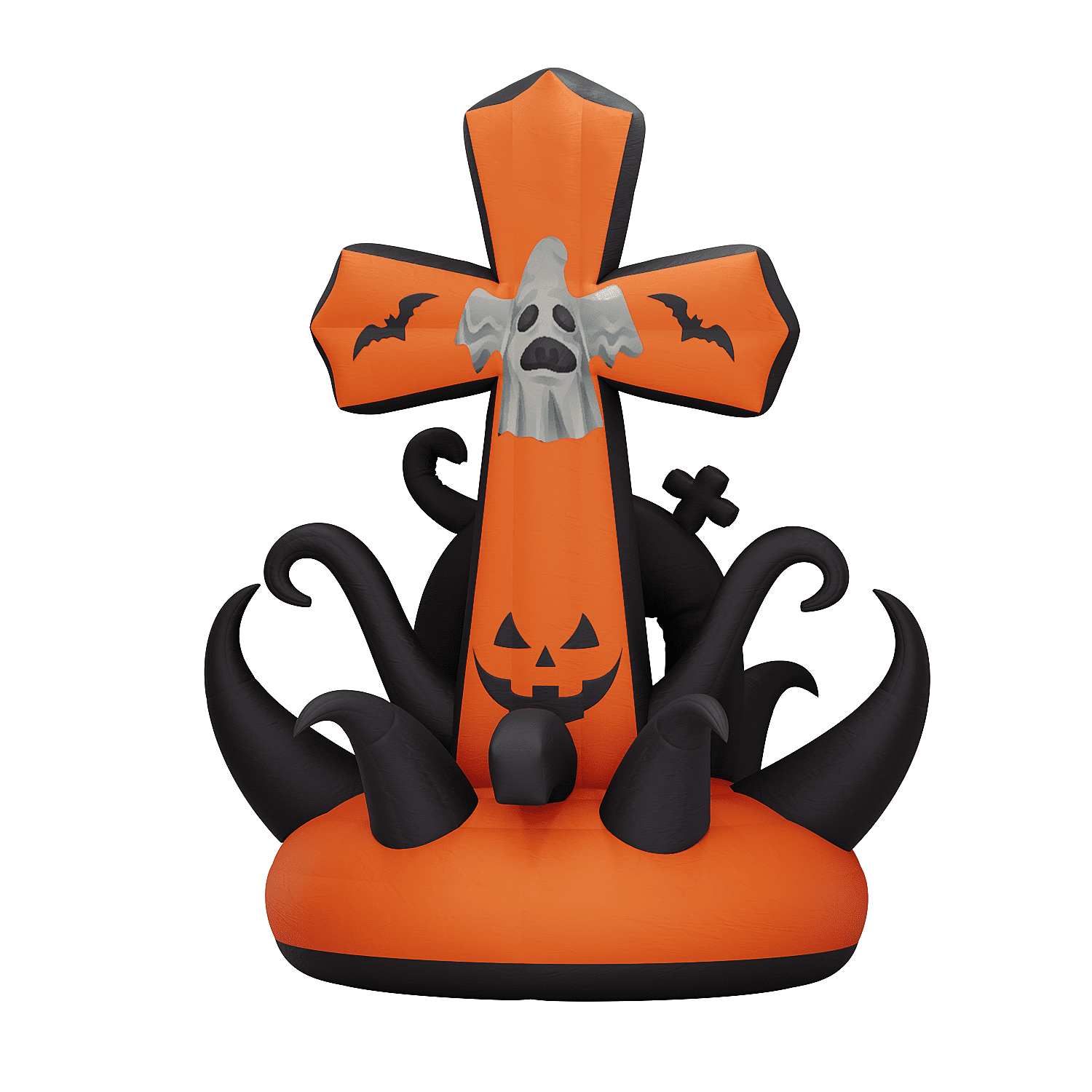 Giant Halloween Inflatable Ghost & Pumpkin-Pumpkin Cross-32.8 FT