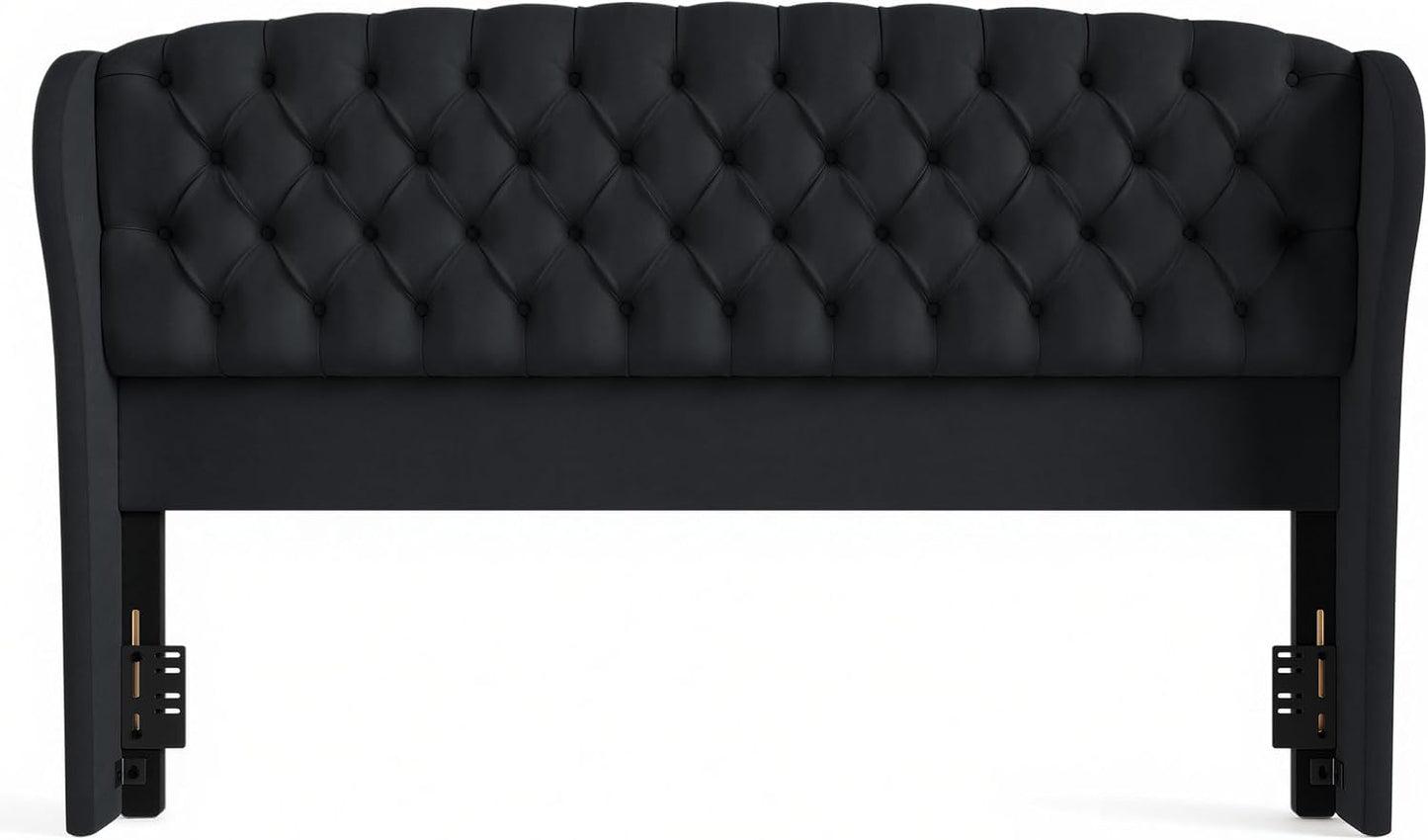 Scallop Wingback Headboard Only Amerlife Black
