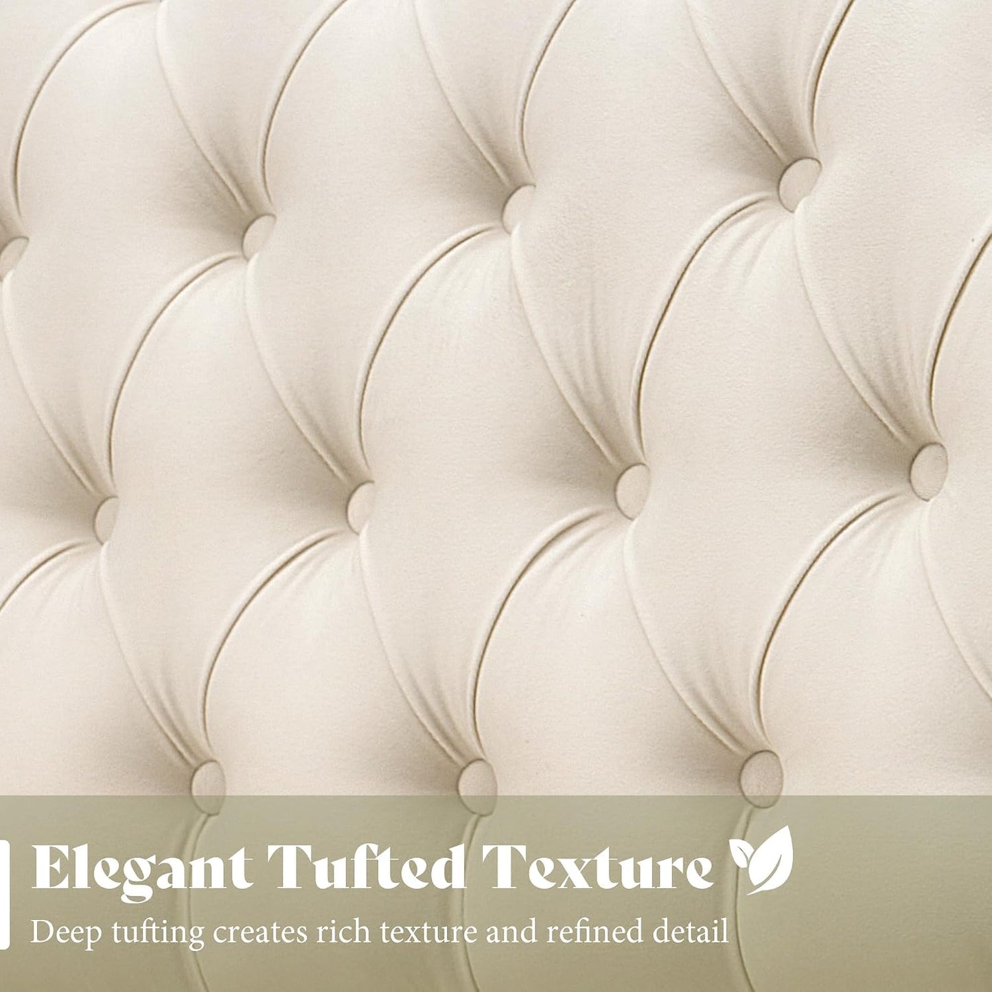 Scallop Wingback Headboard Only Amerlife Cream