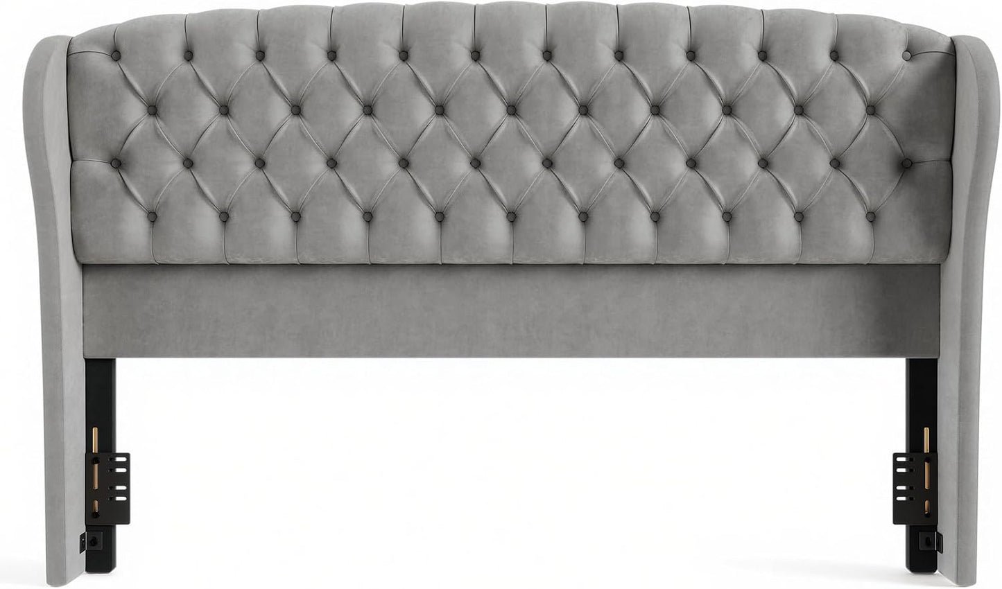 Scallop Wingback Headboard Only Amerlife Grey