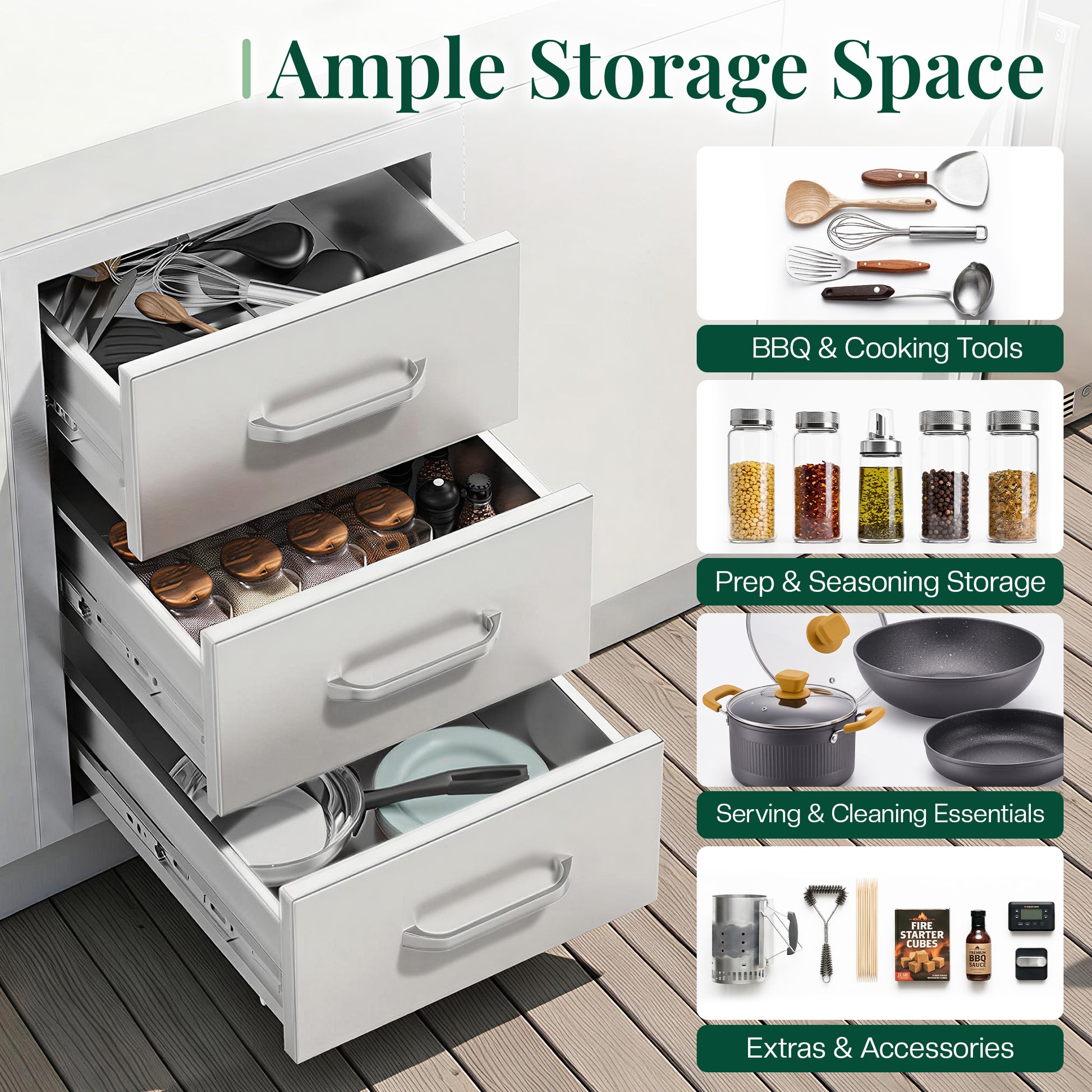 Outdoor Kitchen Access Drawers Amerlife