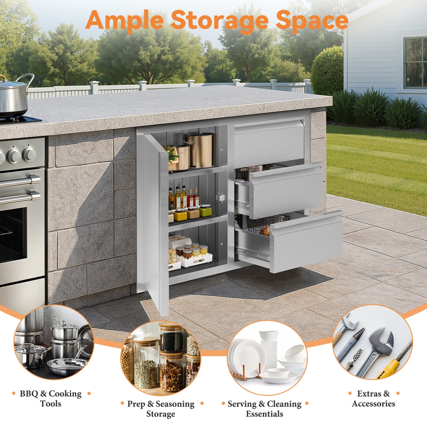 Outdoor Kitchen Access Drawers Amerlife